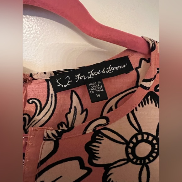 SOLD For Love & Lemons Ayla Laced Up Dress in Pink Floral - Picture 14 of 14